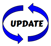 Word Update with two arrows forming a circle around word 